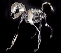 Wire cat scultpure